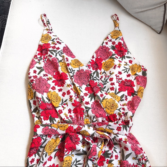 🌺 LOFT FLORAL RUFFLE FLOWY BELTED MIDI DRESS! - Picture 9 of 13